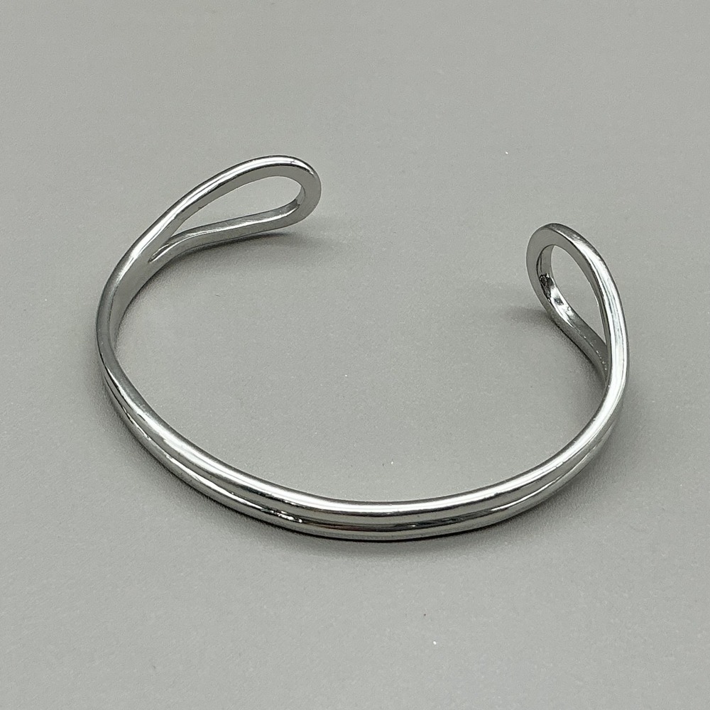 Ann Taylor Bracelet Silver Tone Open Cuff Bangle Womens Fashion Jewelry 6"